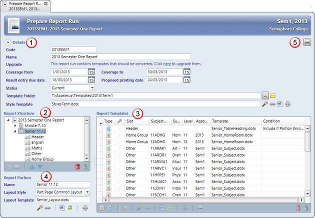 SRP PrepareReportRunWindowNumbers