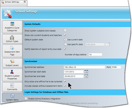 Tech SynchSettings