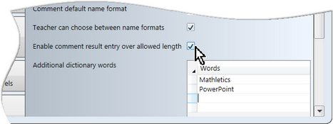 Set SystemCommentLengthOption