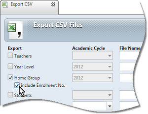 CSV ExportStep1