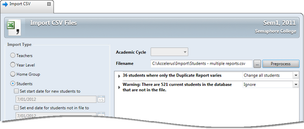 CSV ImportBulkPreprocess