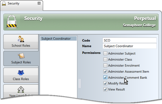 Com Security SubjCoord