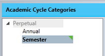 Set AcademicCyclesSemesterSibling