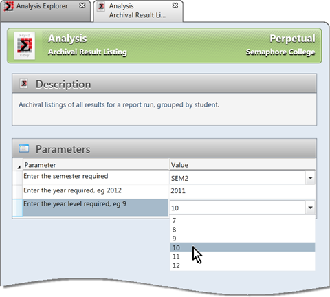 RA ParametersPrompt